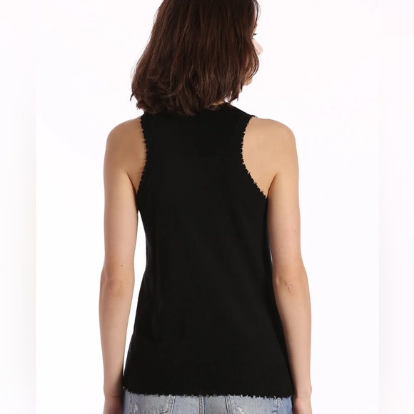 Cotton Cashmere Love You Rhinestone Tank (Black) - Picture 4 of 4